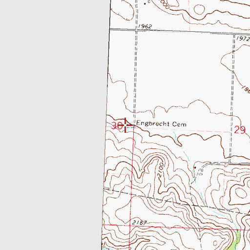 Topographic Map of Engbrecht Cemetery, ND