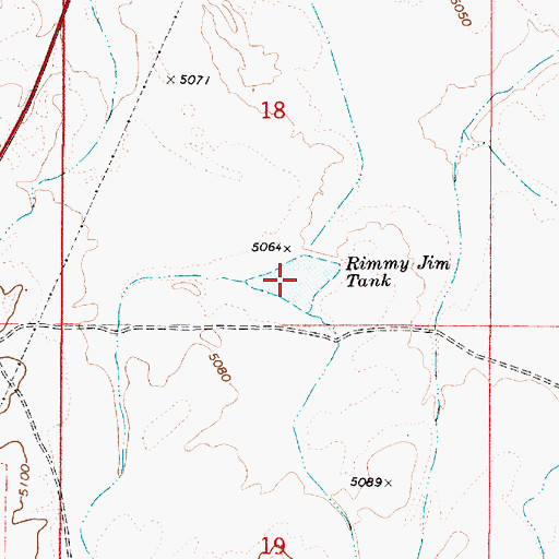 Topographic Map of Rimmy Jim Tank, AZ