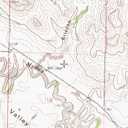 Topographic Map of Ericson Coulee, ND