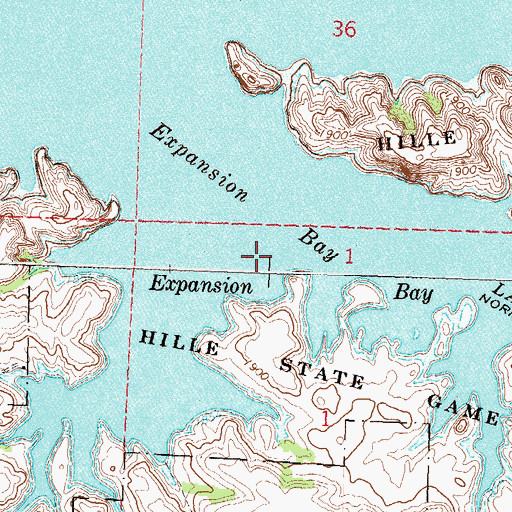Topographic Map of Expansion Bay, ND