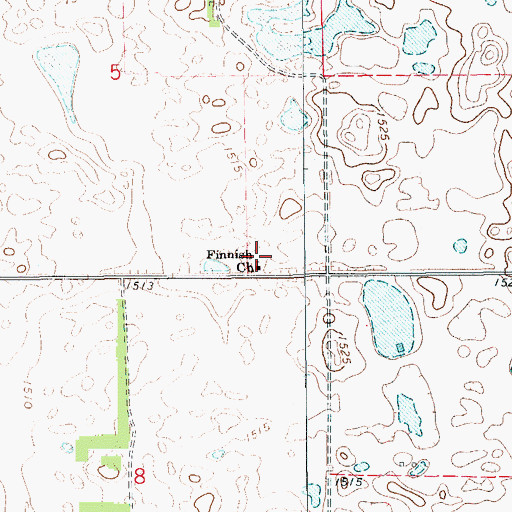 Topographic Map of Finnish Church, ND