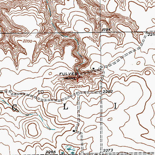 Topographic Map of Fulveg Mine, ND