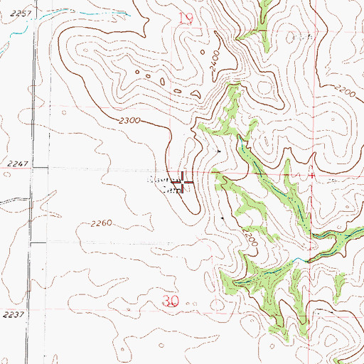 Topographic Map of Gayton Cemetery, ND
