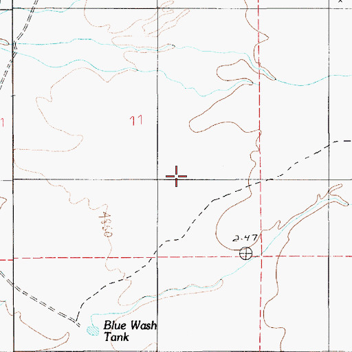 Topographic Map of Rincon Basin, AZ