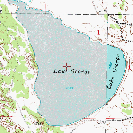 Topographic Map of Lake George, ND