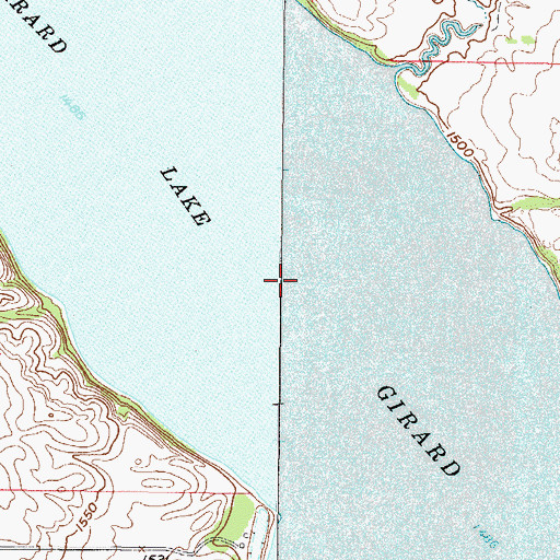 Topographic Map of Girard Lake, ND