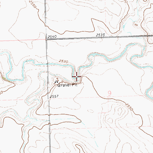 Topographic Map of Goose Creek, ND