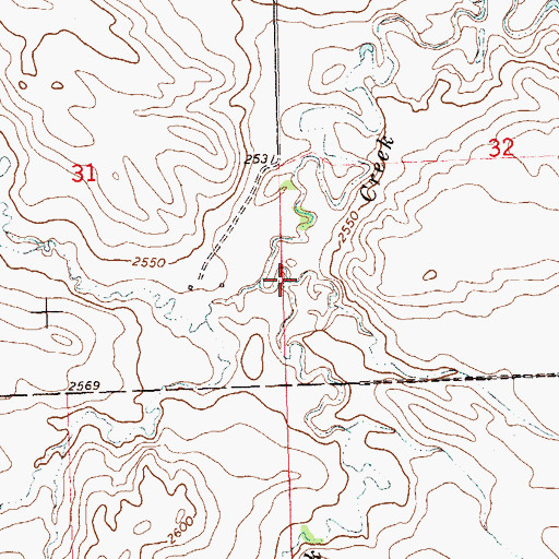 Topographic Map of Goose Creek, ND