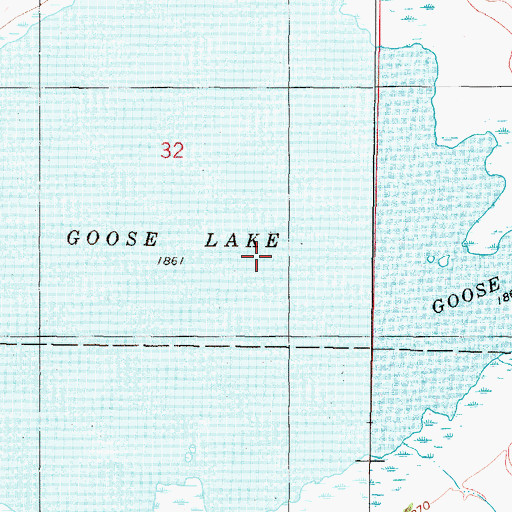 Topographic Map of Goose Lake, ND