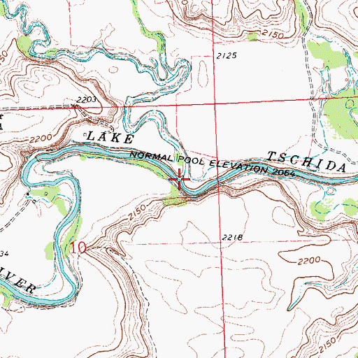 Topographic Map of Government Creek, ND