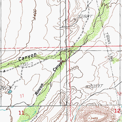 Topographic Map of Rincon Canyon, AZ