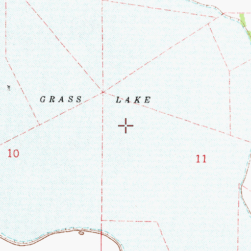 Topographic Map of Grass Lake, ND