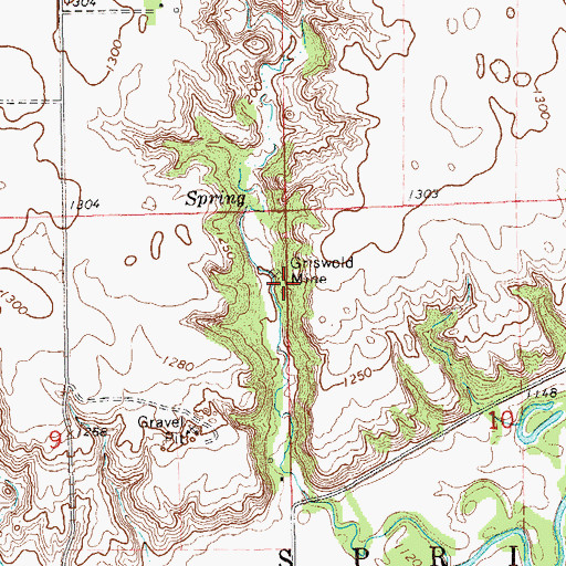 Topographic Map of Griswold Mine, ND
