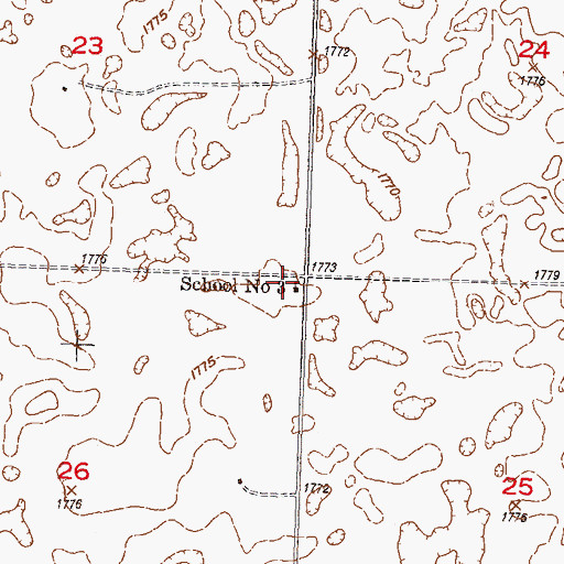 Topographic Map of Grover School Number 2, ND