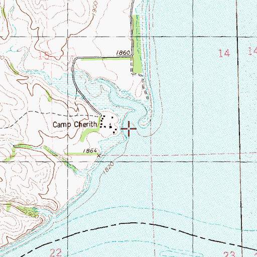 Topographic Map of Halfbreed Creek, ND