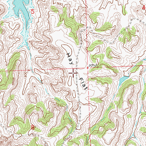 Topographic Map of Hay Flat, ND