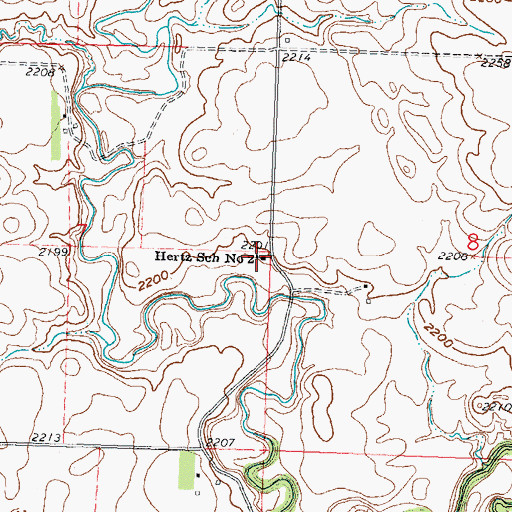 Topographic Map of Hertz School Number 2, ND