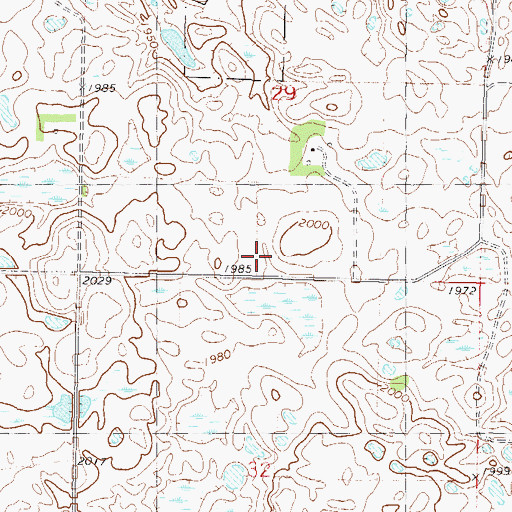 Topographic Map of Highland School Number 3, ND