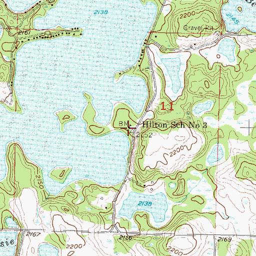 Topographic Map of Hilton School Number 3, ND
