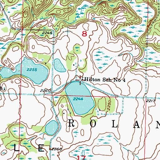Topographic Map of Hilton School Number 4, ND