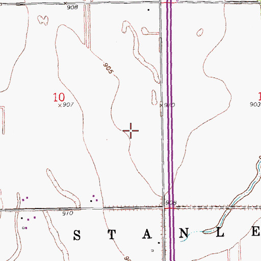 Topographic Map of Holy Cross Cemetery South, ND