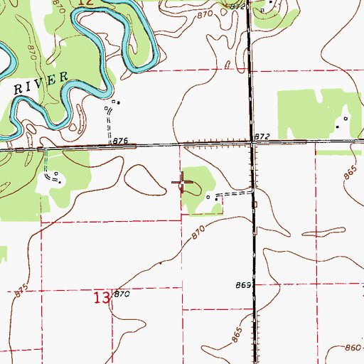 Topographic Map of Horgan Ridge, ND