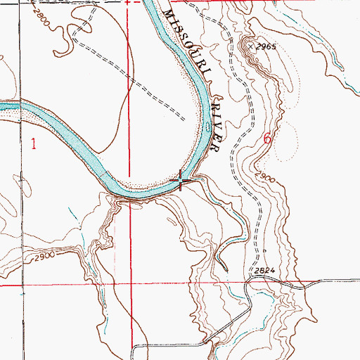 Topographic Map of Horse Creek, ND
