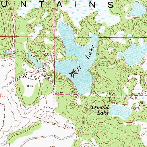 Topographic Map of Huff Lake, ND