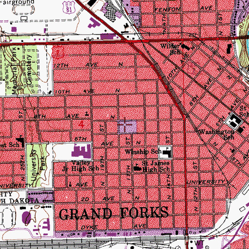 Topographic Map of Hylden Field, ND