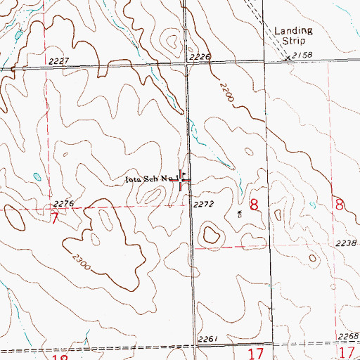 Topographic Map of Iota School Number 1, ND