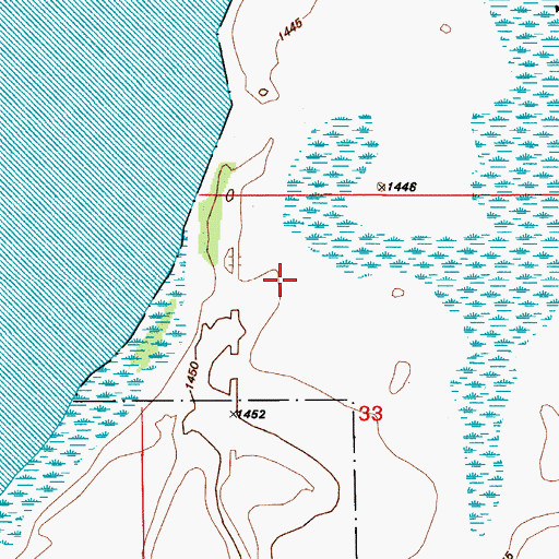 Topographic Map of Lake Irvine, ND