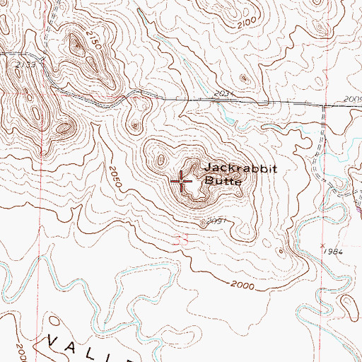 Topographic Map of Jackrabbit Butte, ND
