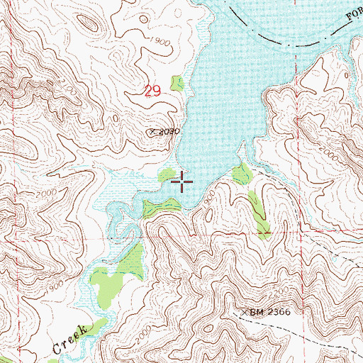 Topographic Map of Jim Creek, ND