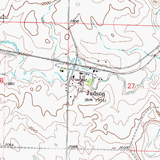 Topographic Map of Judson, ND