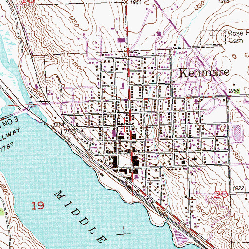 Topographic Map of Kenmare, ND