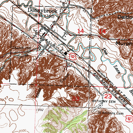 Topographic Map of Killian Coulee, ND