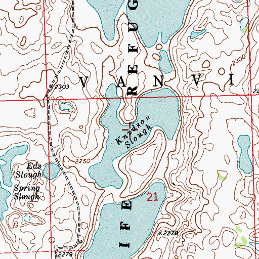 Topographic Map of Knudson Slough, ND