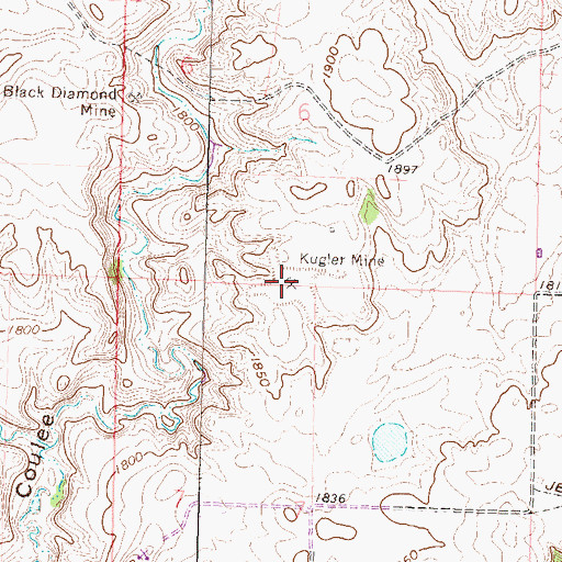 Topographic Map of Kugler Mine, ND