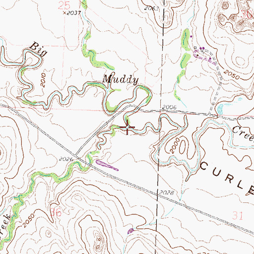 Topographic Map of Kurtz Creek, ND