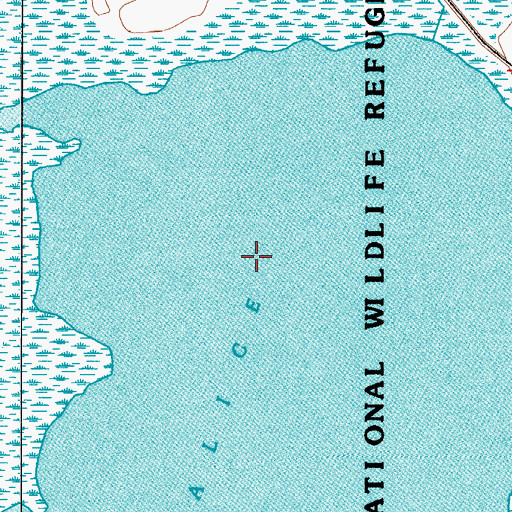 Topographic Map of Lake Alice, ND