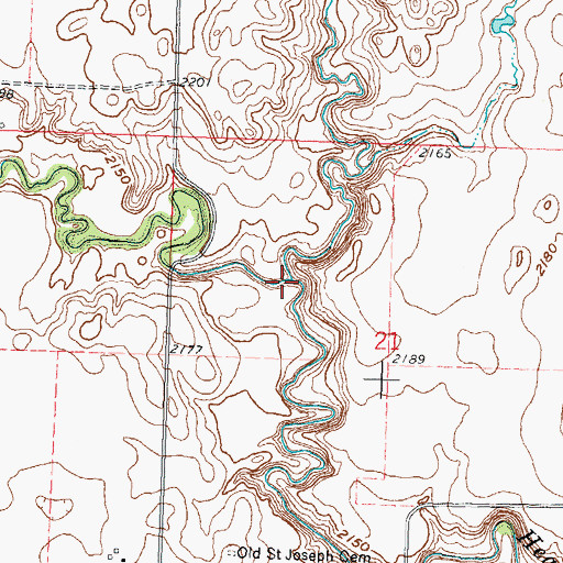 Topographic Map of Lindstrom Creek, ND