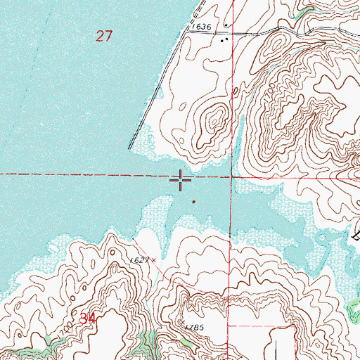 Topographic Map of Little Beaver Creek, ND