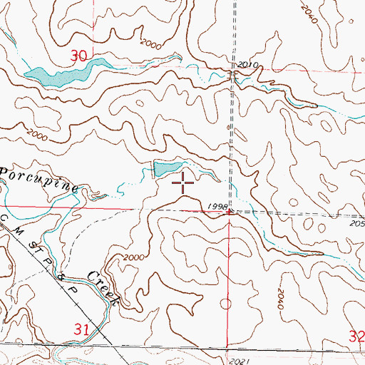 Topographic Map of Little Heart Flats, ND