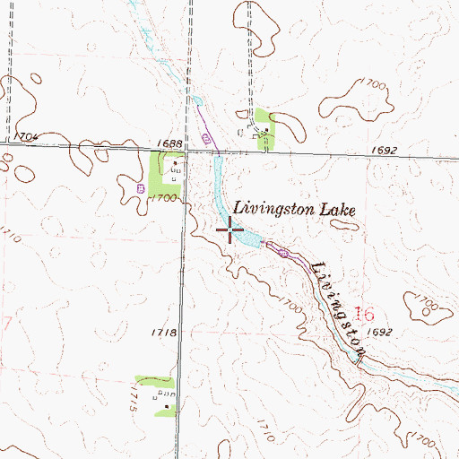 Topographic Map of Livingston Lake, ND