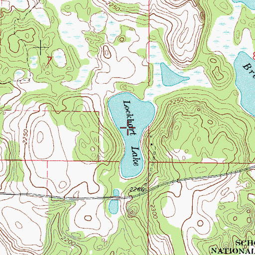 Topographic Map of Lockhart Lake, ND