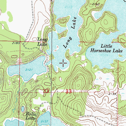 Topographic Map of Long Lake, ND