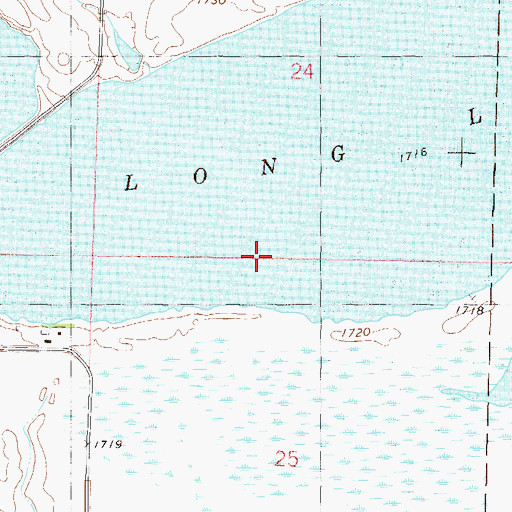 Topographic Map of Long Lake National Wildlife Refuge, ND