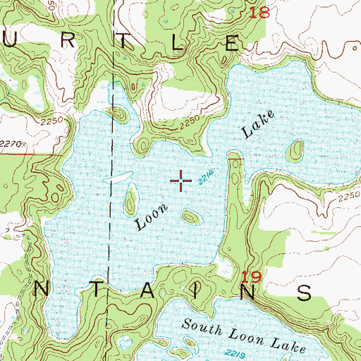 Topographic Map of Loon Lake, ND