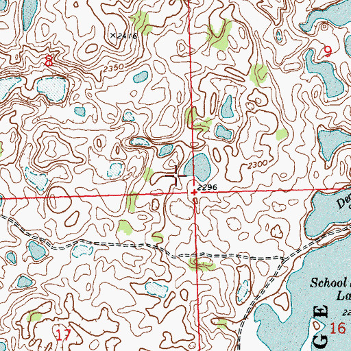 Topographic Map of Lostwood National Wildlife Refuge, ND