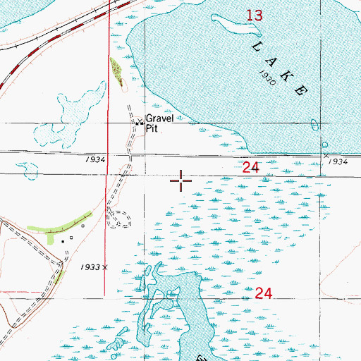 Topographic Map of McKenna Lake, ND